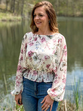 Load image into Gallery viewer, Pastel Floral Peplum Top
