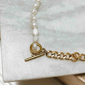 Pearled Chain Necklace (Waterproof)